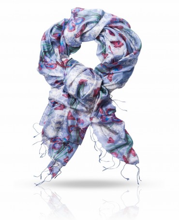 Палантин Женский S-BUTTER.FLOWER/BLUE